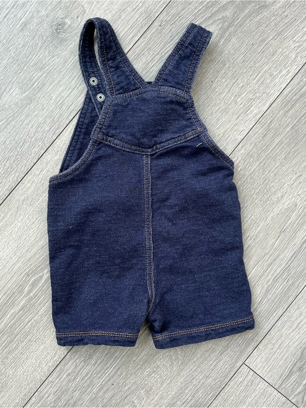 Carter's Navy Denim Short Overalls for Kids